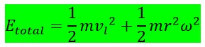 Calculation of Energy Conservation Equations Utilizing Linear and Rotational Energy in the Universe