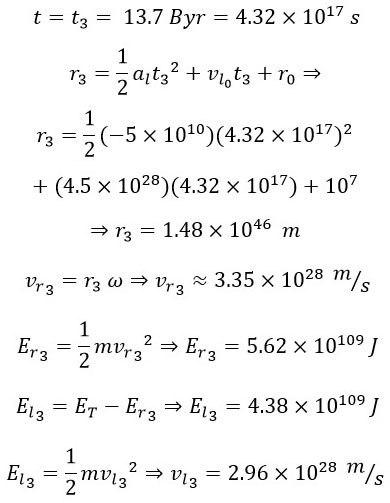Calculation of Energy Conservation Equations Utilizing Linear and Rotational Energy in the Universe