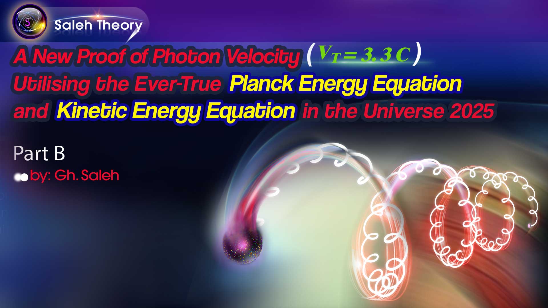 A New Proof of Photon Velocity (V<sub>T</sub> = 3.3 C) Utilising Ever-True Planck Energy Equation and Kinetic Energy Equation in the Universe 2025 Part B