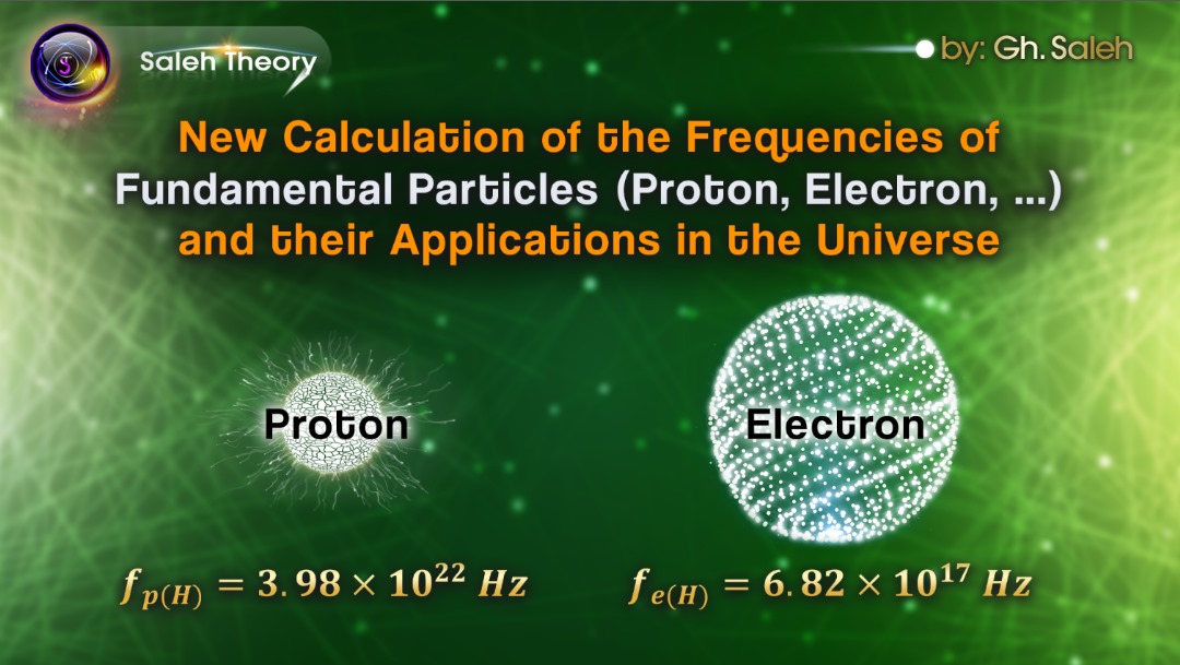 New Calculation of the Frequencies of Fundamental Particles (Proton, Electron, ...) and their Applications in the Universe