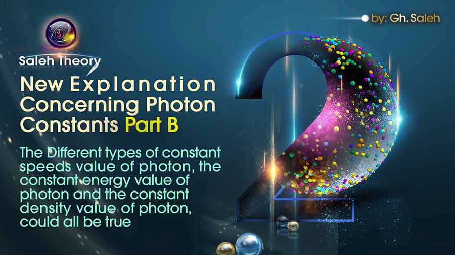 New Explanation Concerning Photon Constants Part B <br> The different types of constant speeds value of photon, the constant energy value of photon and the constant density value of photon, could all be true